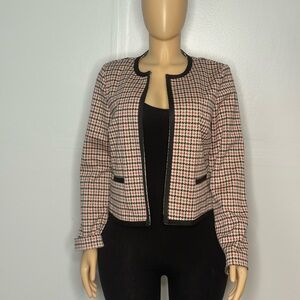 Women's Pink and Black Tweed Jacket
